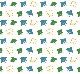 吉祥文様・和柄：シンプルでかわいいアレンジを加えた千鳥シームレスパターン