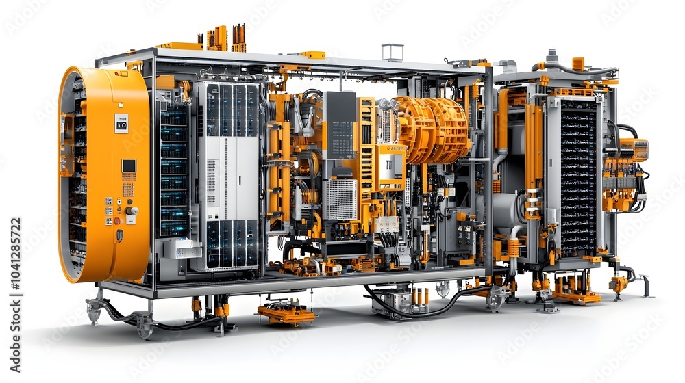 Leinwandbilder a detailed cross sectional view of a modern highly efficient and secure data center facility showcas