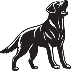 Bull dog vector in black and white