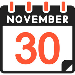 30 November Vector Icon Design
