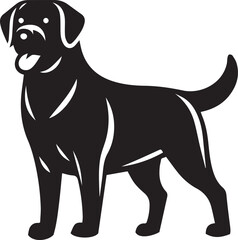 Bull dog vector in black and white