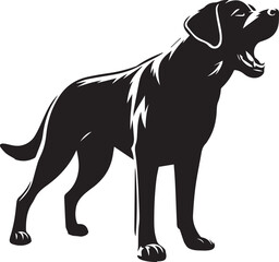 Bull dog vector in black and white