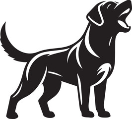 Bull dog vector in black and white