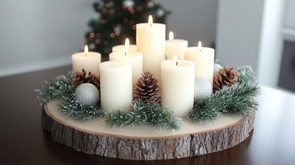 Scandinavian Inspired Holiday Centerpiece Arrangement