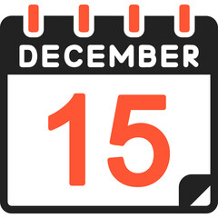 15 December Vector Icon Design