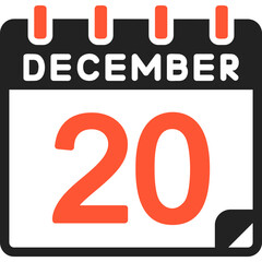 20 December Vector Icon Design