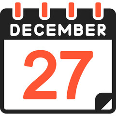 27 December Vector Icon Design