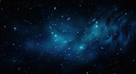 Obraz premium Dark blue sky with twinkling stars.