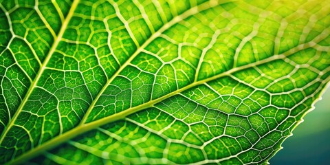 Fototapeta premium Green Leaf Macro Photography for Ecology and Organic Products | Nature Logo Design
