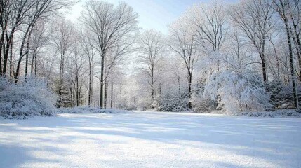 Obraz premium Winter Forest with Sparkling Snow Blanket