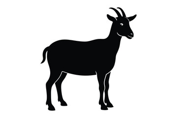 goat silhouette vector illustration