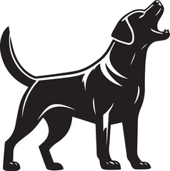 Bull dog vector in black and white