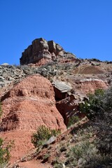Fototapeta premium Red rock formation in Palo Duro Canyon, Texas.