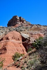 Fototapeta premium Red rock formations in Palo Duro Canyon, Texas.