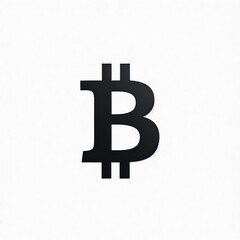Obraz premium Bitcoin black logo design