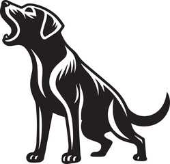 Bull dog vector in black and white