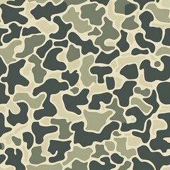 Retro Old School Duck Hunting Camouflage, Seamless Camo Pattern Texture