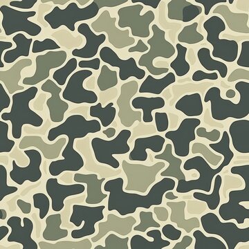 Retro Old School Duck Hunting Camouflage, Seamless Camo Pattern Texture