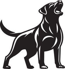 Bull dog vector in black and white