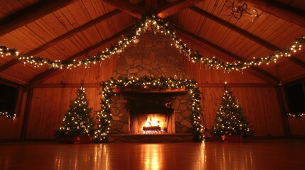 Cozy Winter Wedding Venue with Roaring Fireplace