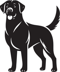 Bull dog vector in black and white