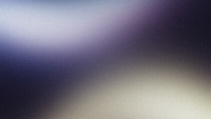 Grainy texture background, blue gray purple white abstract color wave, noisy dark banner poster header cover design, copy space