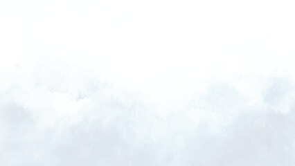 Abstract watercolor background. Blue sky with clouds. Watercolor background with light blue splashes for artistic banner, template postcard design.