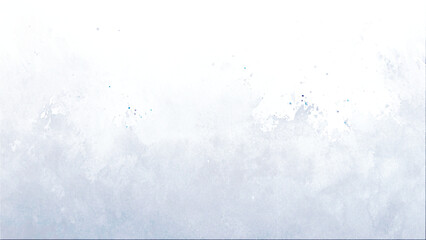 Watercolor Blue landscape of foggy forest hill. Wild nature, frozen, misty, taiga. Horizontal watercolor background. Evergreen coniferous trees.