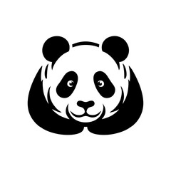 Fototapeta premium Panda cute logo icon design illustration