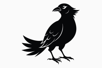 Crow silhouette vector illustration