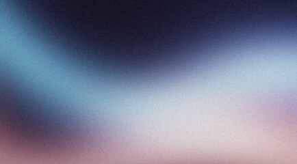 Grainy texture background, blue pink white abstract color wave, noisy dark banner poster header cover design, copy space