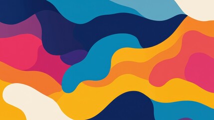 Abstract colorful wave pattern with vibrant hues. Perfect for backgrounds, posters, and creative designs.