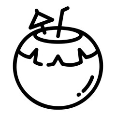 coconut Line Icon