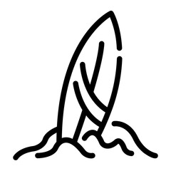 surfboard Line Icon