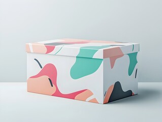 Uniquely Designed Parcel Box with Creative Abstract Geometric Pattern for Branded Packaging and Customization