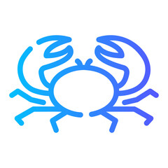 crab Line Gradient Icon