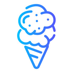 ice cream Line Gradient Icon