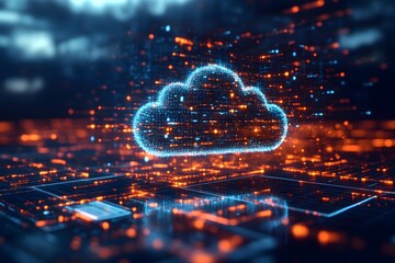 Obraz premium Cloud computing