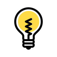 Light bulb icon, ideas and innovation concept