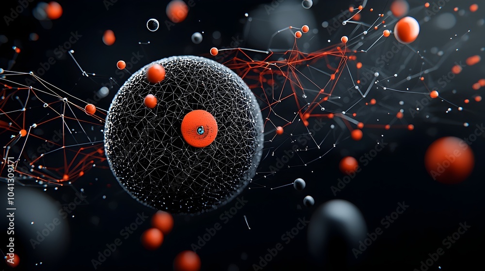 Aufkleber captivating abstract visualization of magnetic field lines and patterns created by the magnetic forc