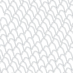 Obraz premium The diagonally repeating wavy patterns imitate sea waves.