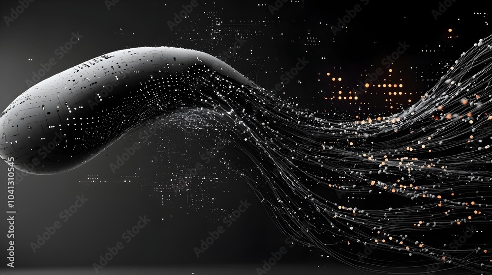 Poster Distorted mesh waves abstract representing the disruption and manipulation of media information and communication in the digital age  Concept of misinformation data chaos