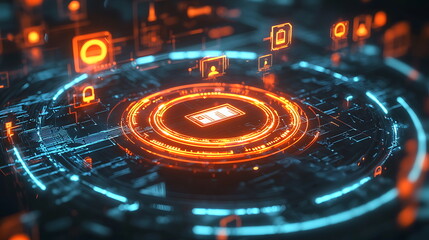 Exploring the future a glimpse into innovative technology interfaces with dynamic glowing elements enhancing digital experiences