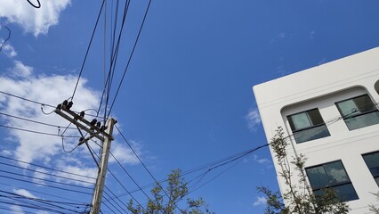 Building and blue color sky 