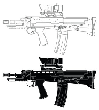 British rifle L85 A1 short vector