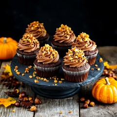 halloween pumpkin cupcakes