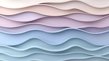 Obraz premium Elegant waves of pastel textures a harmonious blend of soft colors and fluid forms in modern design aesthetics