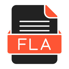 FLA File Format Vector Icon Design
