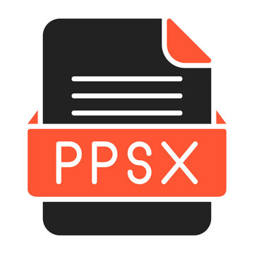 PPSX File Format Vector Icon Design