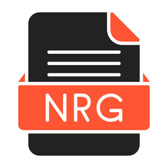 NRG File Format Vector Icon Design